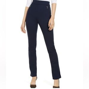 INC International Concepts Black ponte pant with Zipper Accents